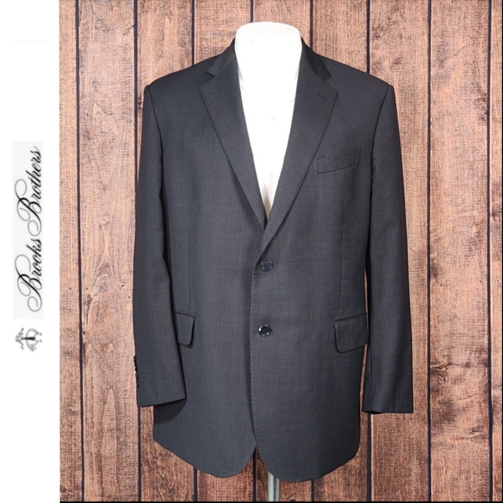 Regent 1818 Dark Gray 2 Button Double Vent Mens Blazer Excellent Condition